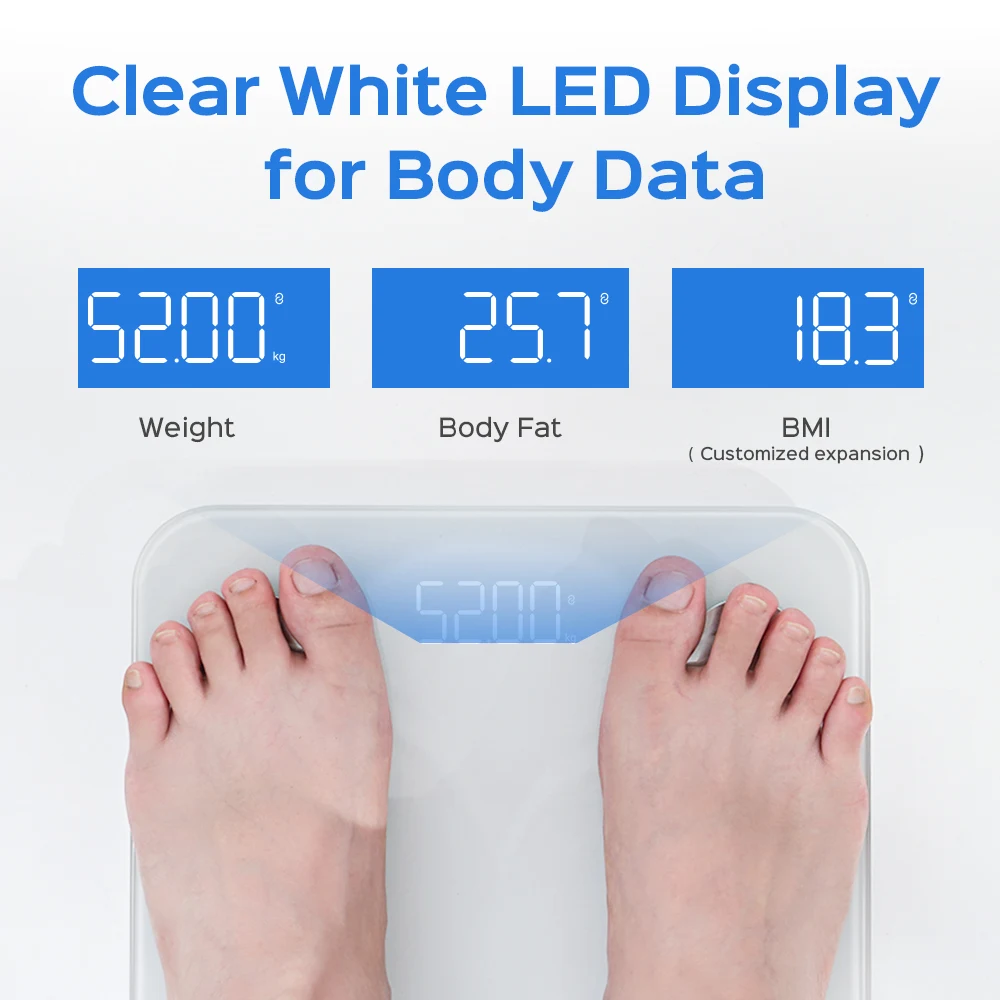 Welland New Smart Body Fat Scales Weight Personal Smart Body Scale
