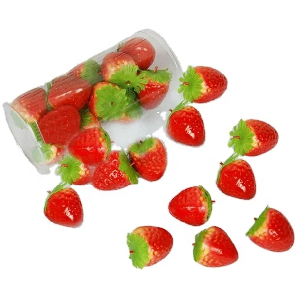Wholesale EPS Foam Artificial Strawberry Fruits Fake Promotional Strawberry