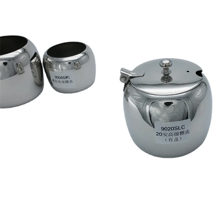 
Wholesale Retail metal sugar bowl with lid Stainless steel sugar bowl 