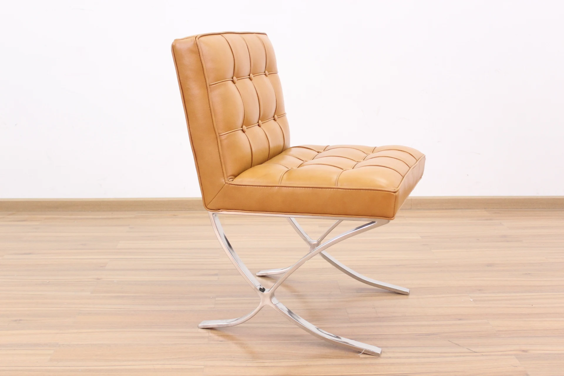 Tufty leather dining chair mid century dining chair