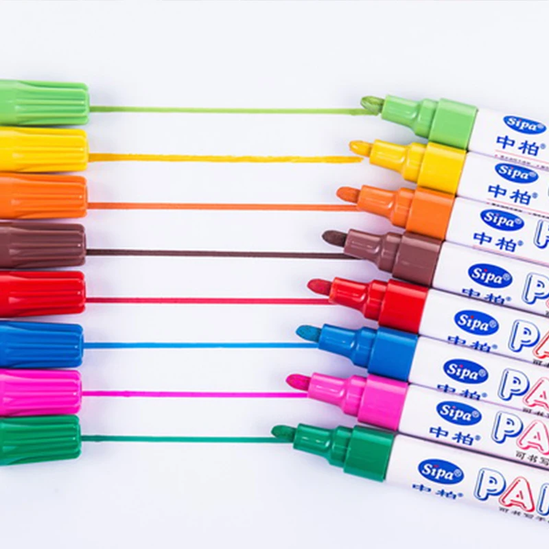 SIPA SP130 Color palette High resistance to chemicals Compatible with various surfaces Resistant to fading Paint Marker