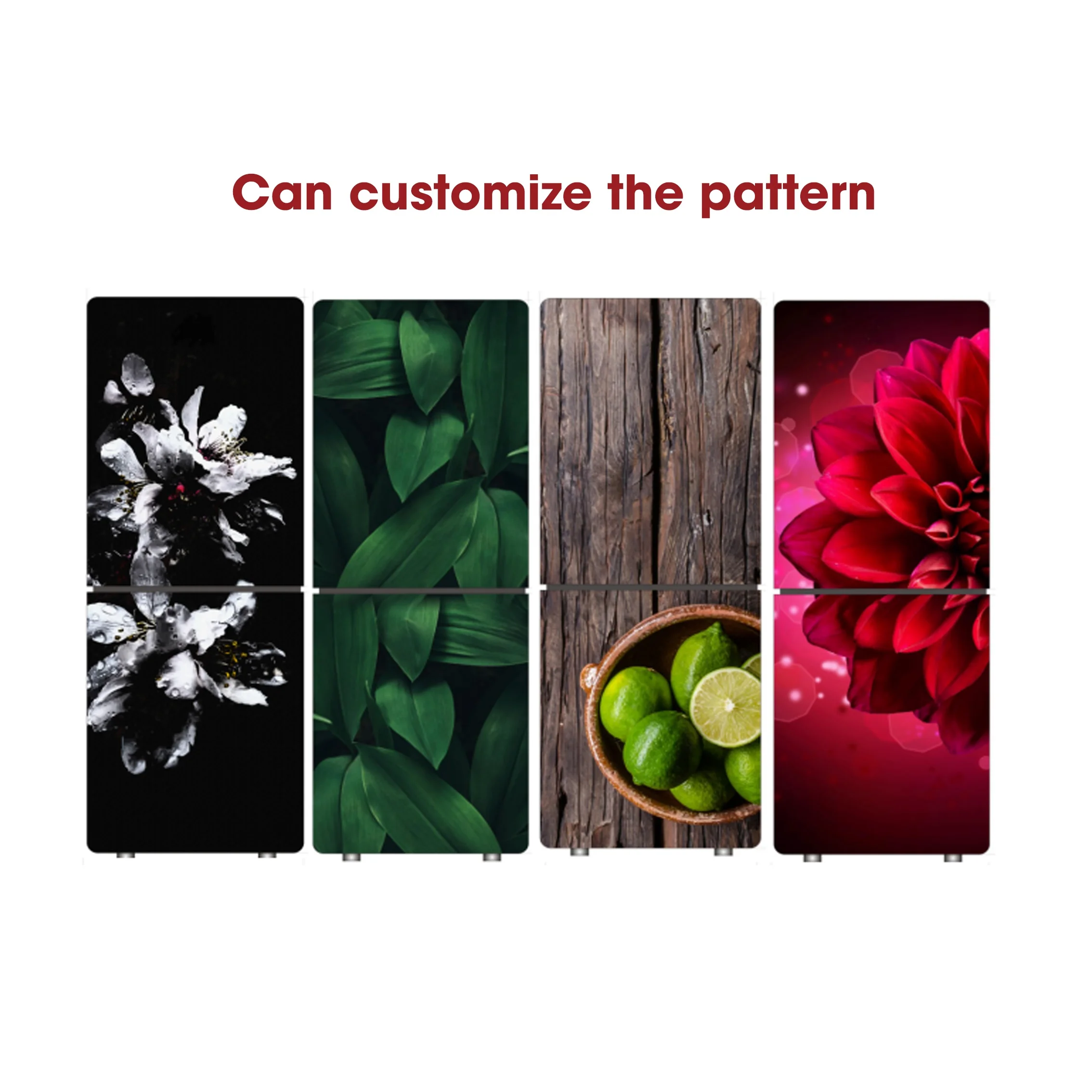 Tempered thickness 3 mm-8 mm components spare parts decorative refrigerator glass panel