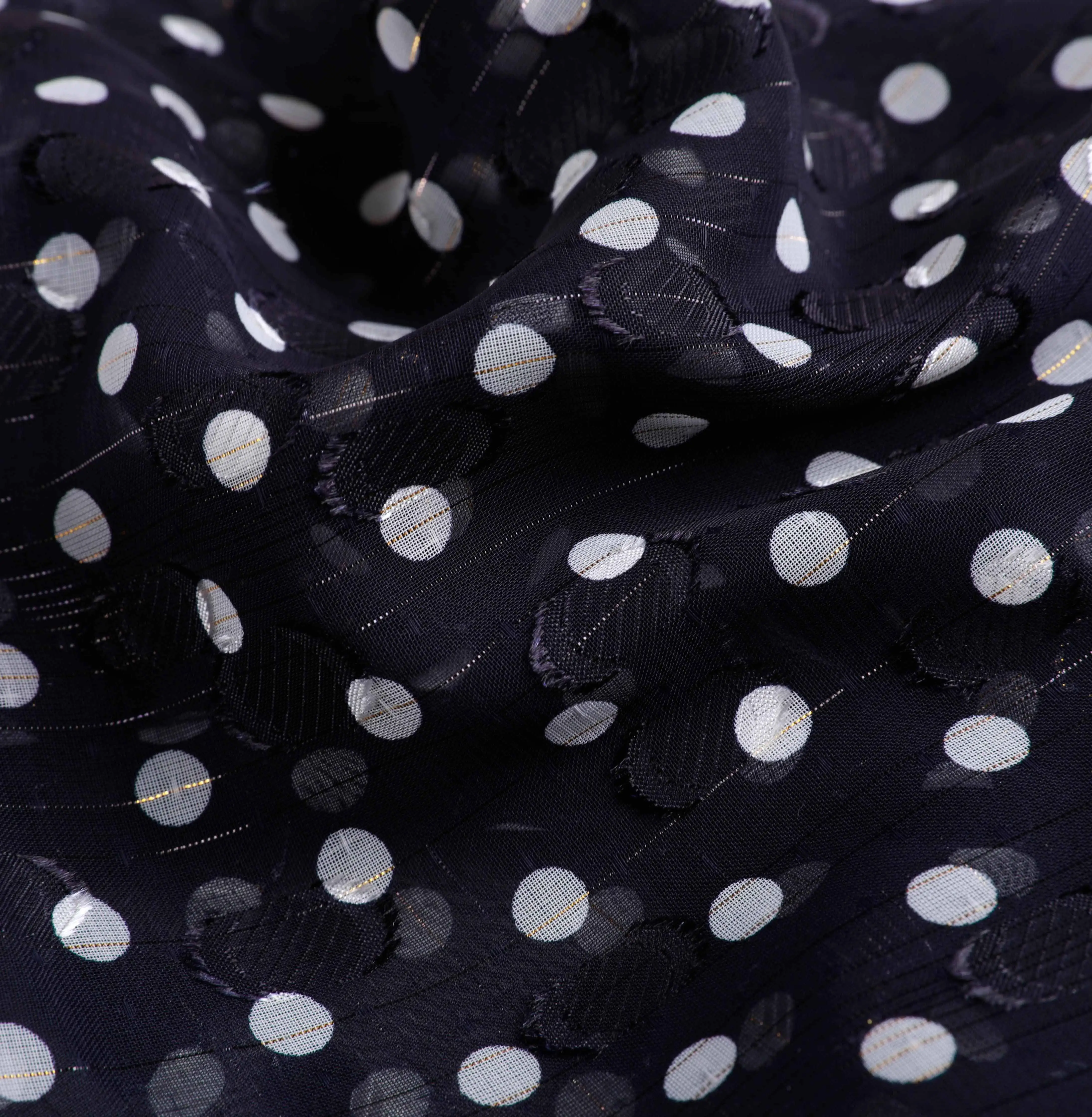 Gold yarn chiffon printing gold yarn faintly visible fashion polyester textile cloth/soft silk fabric