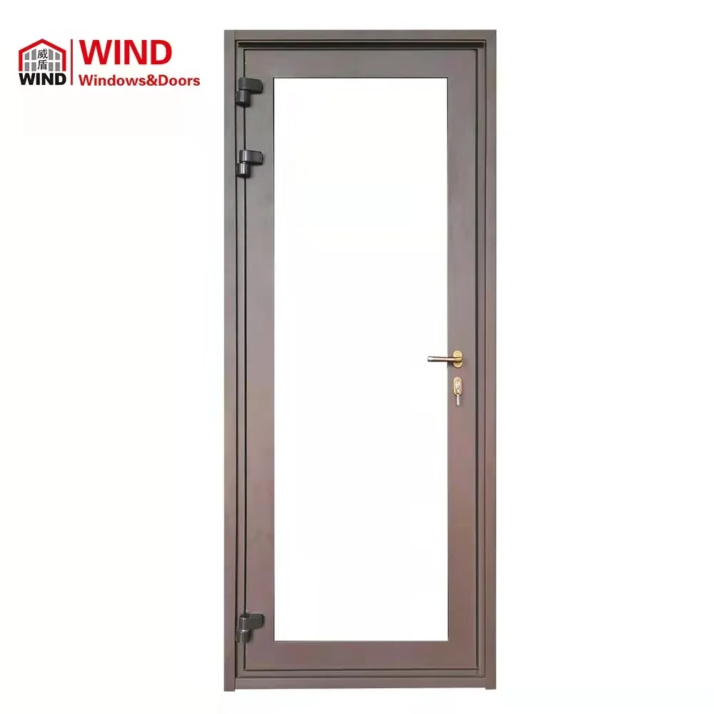 New design  french style Aluminum wood out swing   water proof  exterior patio doors