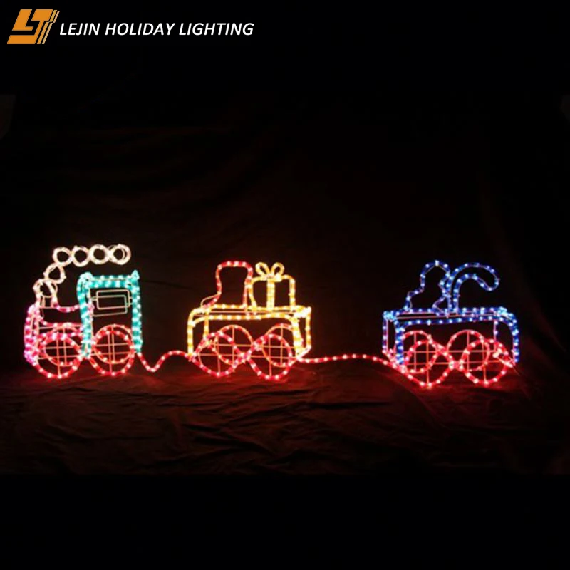new product  cheap price 3d train christmas rope light