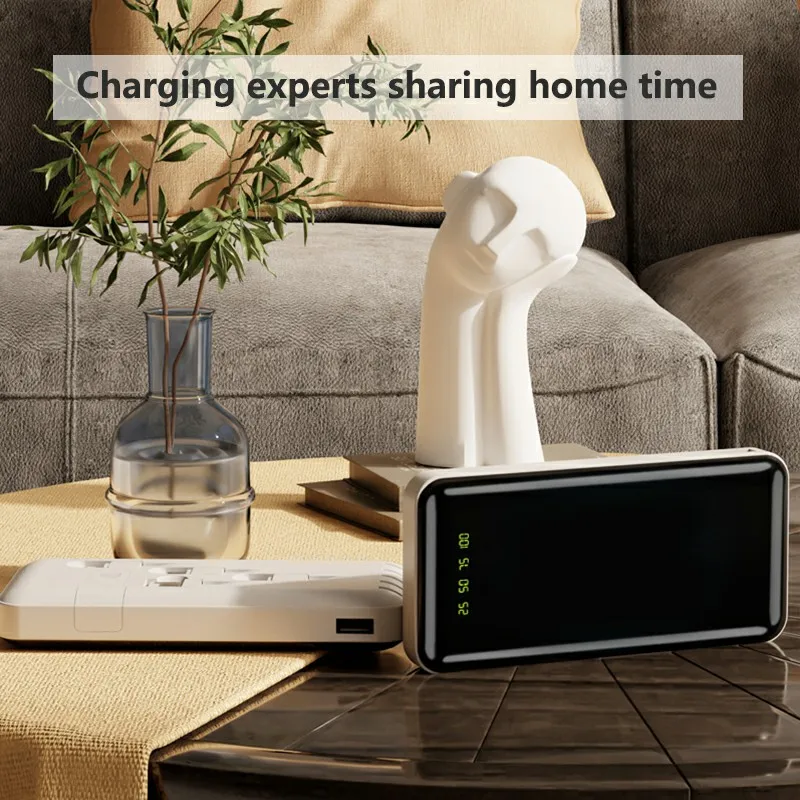 Custom Luminous Logo Power Bank High Capacity Built-In Cables 20000mAh Glowing Logo Powerbanks Custom Power Bank With Logo