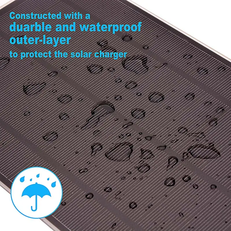 High efficiency portable 6w 5volt usb port solar panel with cheap price for backpack tent mobile phone charger