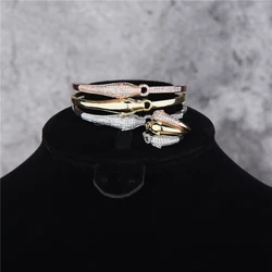 2021 New Simple Beautiful  Graceful  Wedding Gold Color Jewelry Set For women Jewelry Set High Quality Fashion  Bangle and Ring