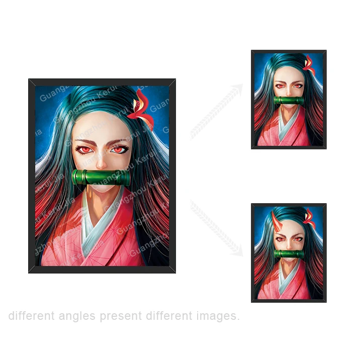 Wholesale Custom 3d lenticular anime poster dragon ball marvel japan cartoon One Piece naruto demon slayer anime 3d wall poster