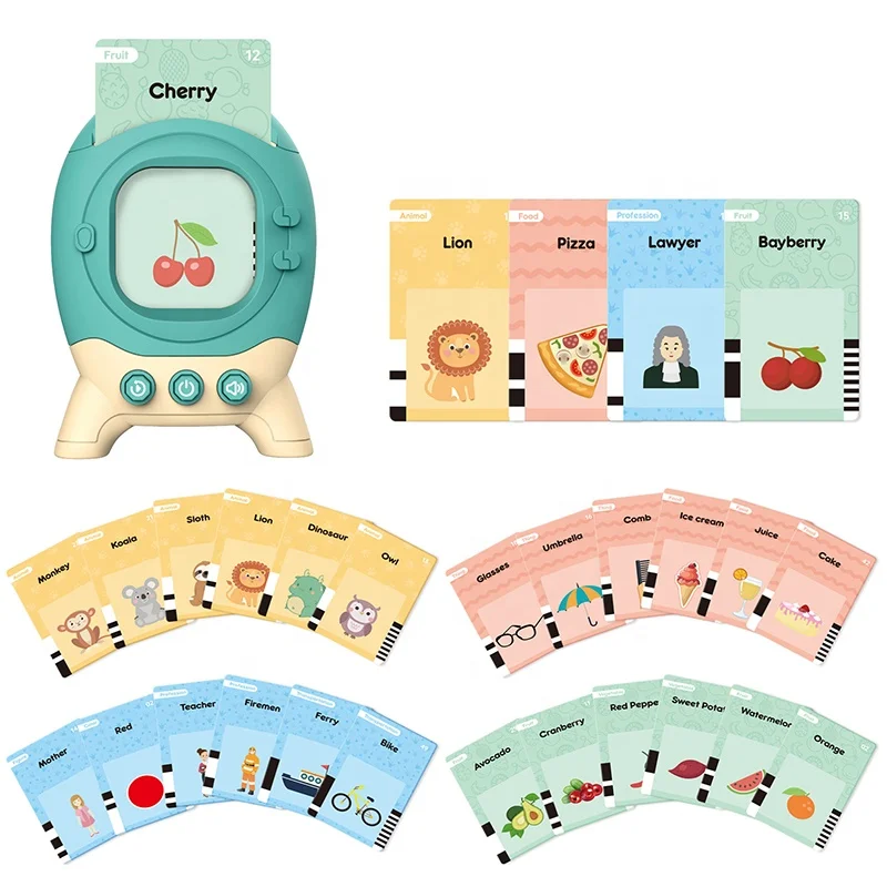 Samtoy Rocket Shape Educational Toys Learning Machine Language Cognitive Talking Flash Card for Kids