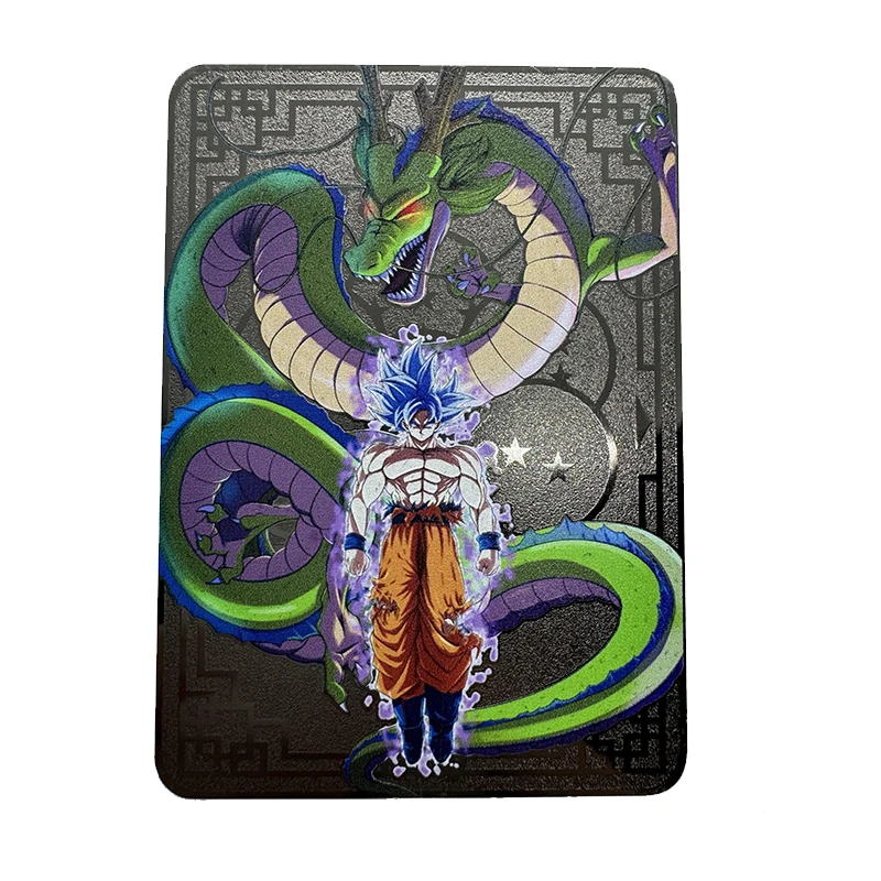 Custom Metal Golden Black Metal Game Trading Card Gold Metal Limited Field Center Yugioh Cards 001/100