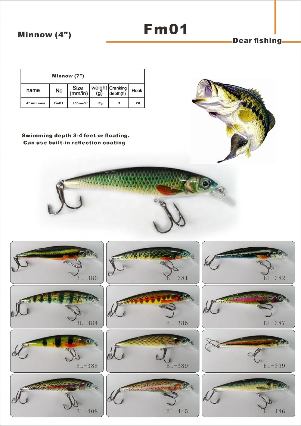 Outdoor fishing tackle abs hard plastic black minnow wholesale exquisite topwater fishing lures minnow