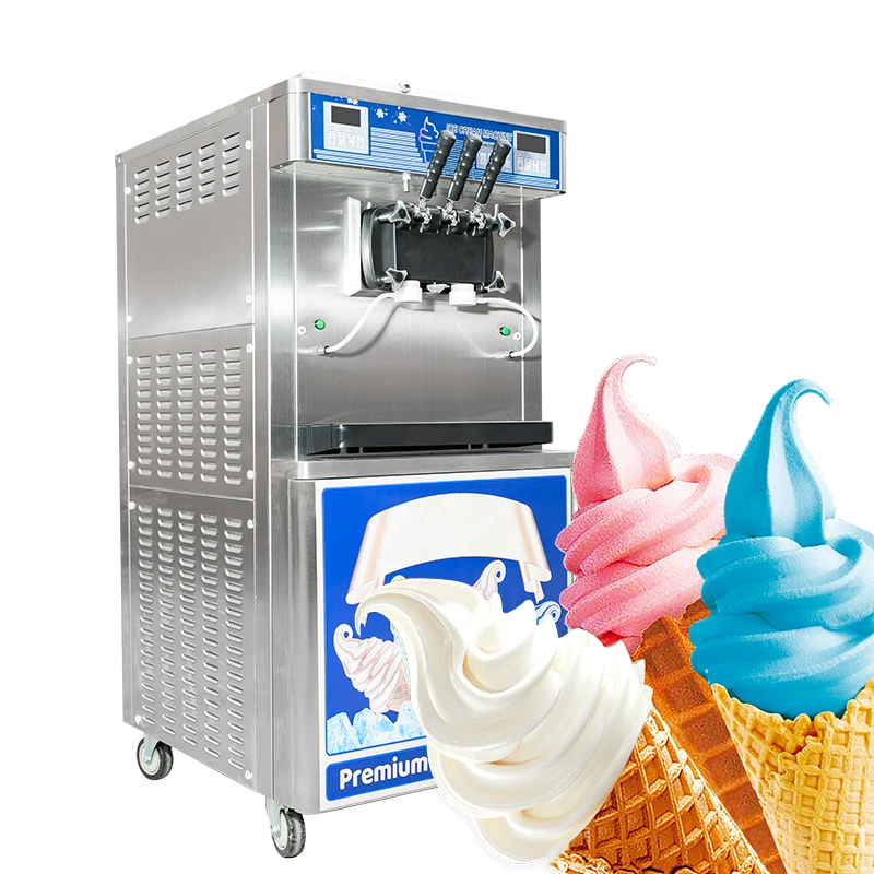 Stainless Steel Frozen Yogurt Machine Commercial Using Ice Price Soft Serve Cream for Sale