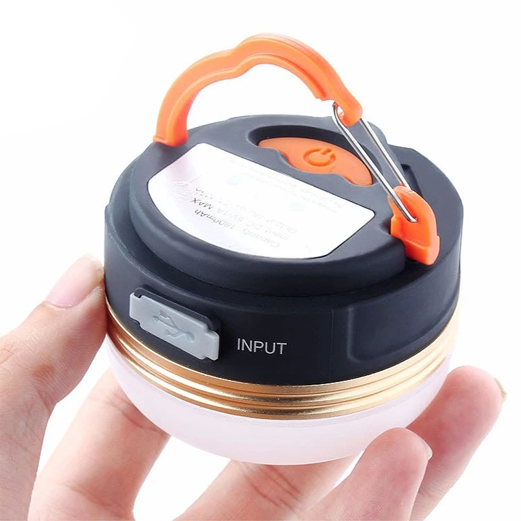 CE & ROHS certificated 18650 Rechargeable battery emergency Mobile charging IPX3 Waterproof Portable 5 LED Camping Lantern