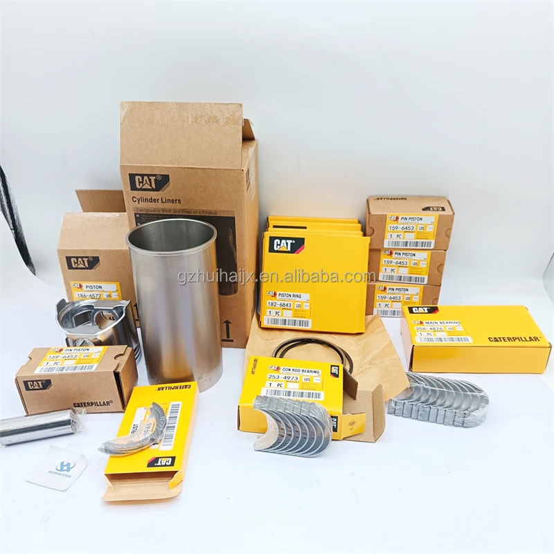Cat Genuine Engine Parts C2.4 For Caterpillar Overhaul Repair Kit Piston Cylinder Liner Piston Ring Gasket Kit Valve Seat
