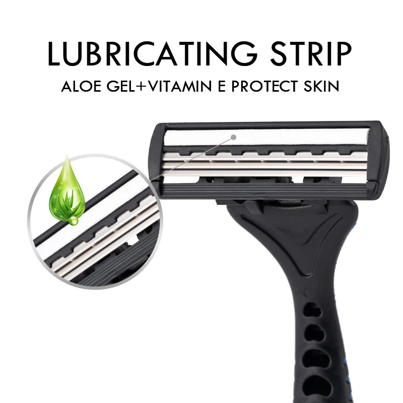 Pearlmax High Quality Triple-Blade Disposable And Shaving Razor Lubricating Stick Stainless Steel Blade Razor