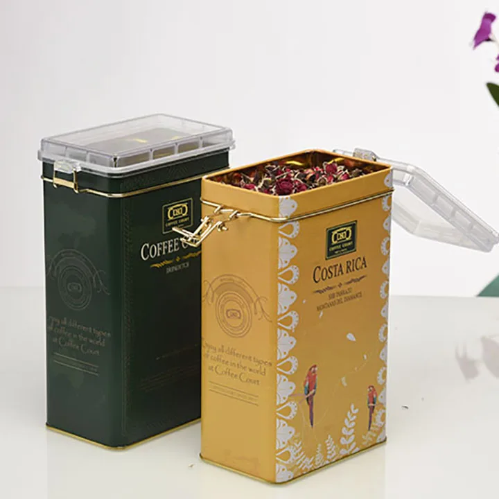 Custom design metal airtight tea tin packaging for loose tea