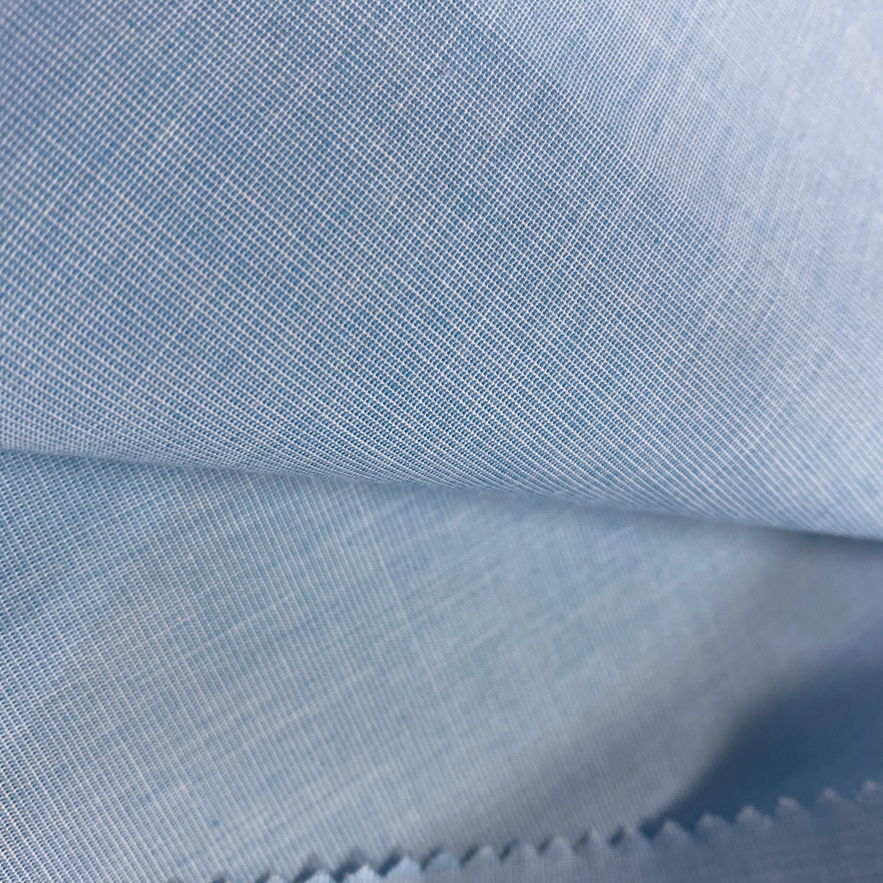 100%cotton reactive yarn dyed poplin men shirts woven fabric