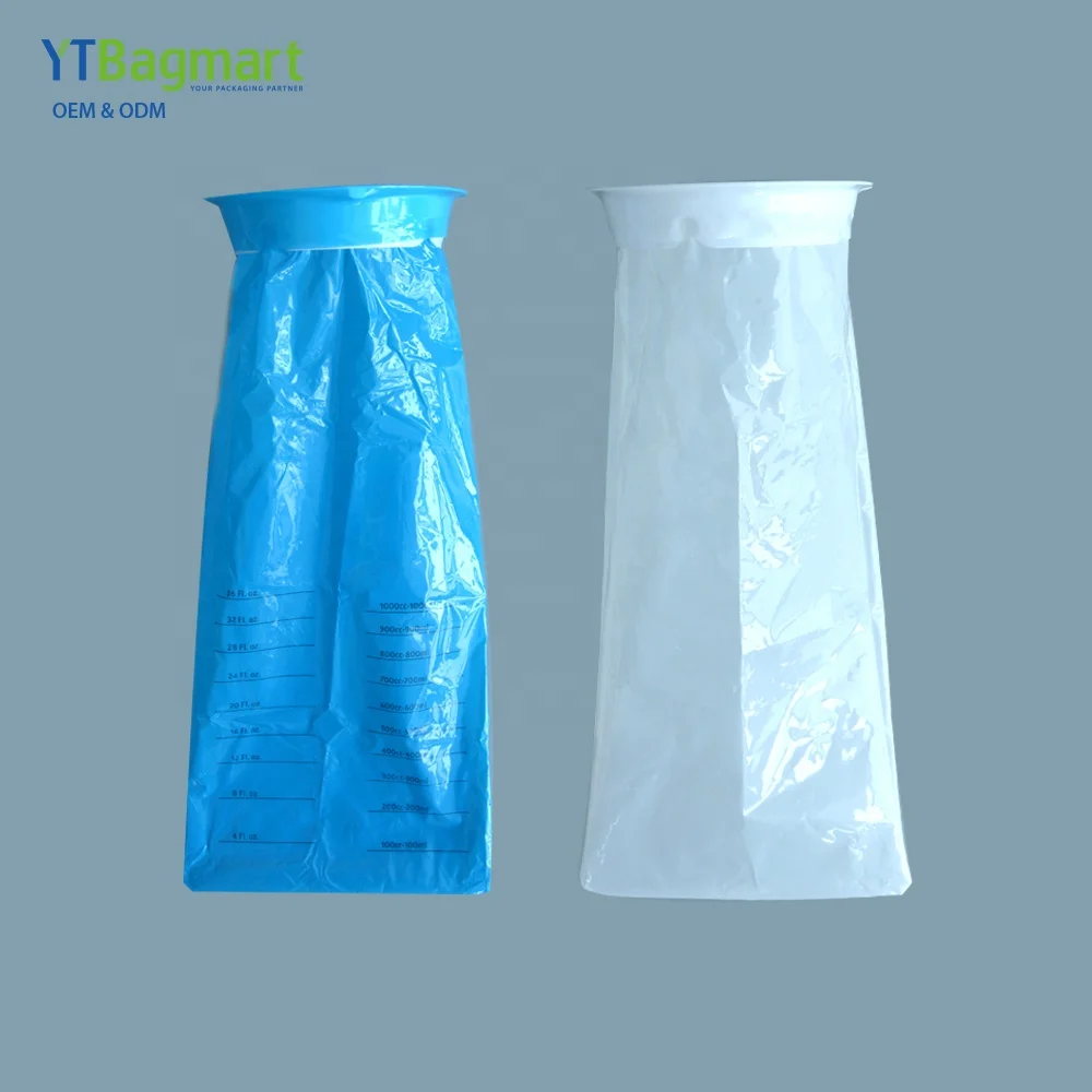 Customized Portable Airplane Disposable Vomit Bag with Tear Line Travel Outdoor Urine Container For Car Air Sickness