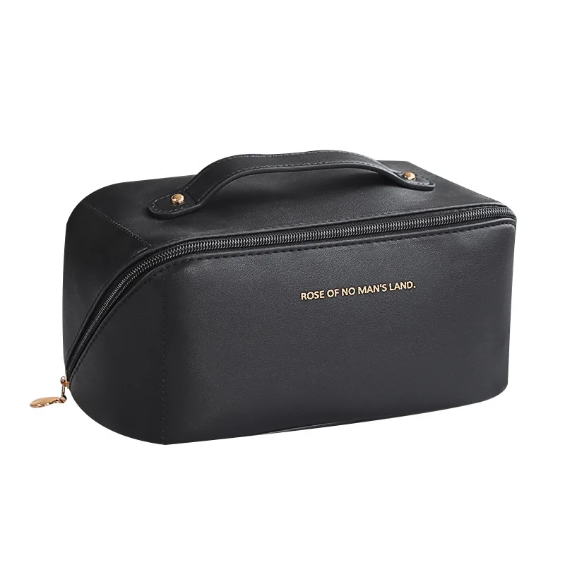 Ins style large capacity pillow makeup bag PU leather portable makeup bag cosmetic case storage bag