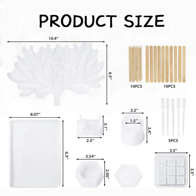 31Pcs/Set Deer With Horns Silicone Mold Jewelry Storage Rack Soft Mold UV Resin Mould Resin Craft Supplies Silicone Mold