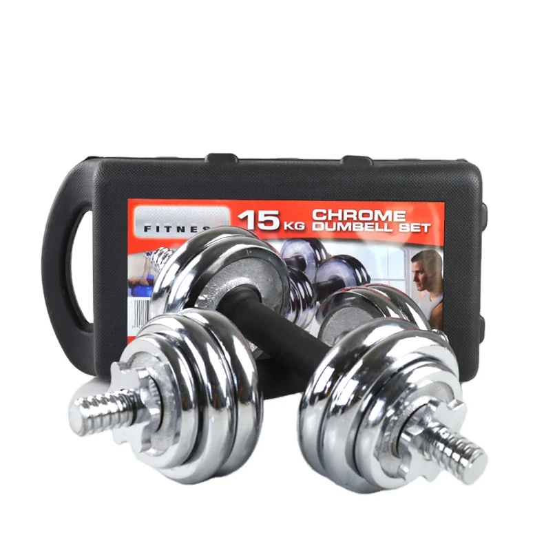 Adjustable weight price 15kg 20kg 30kg 50kg York chrome dumbbell set