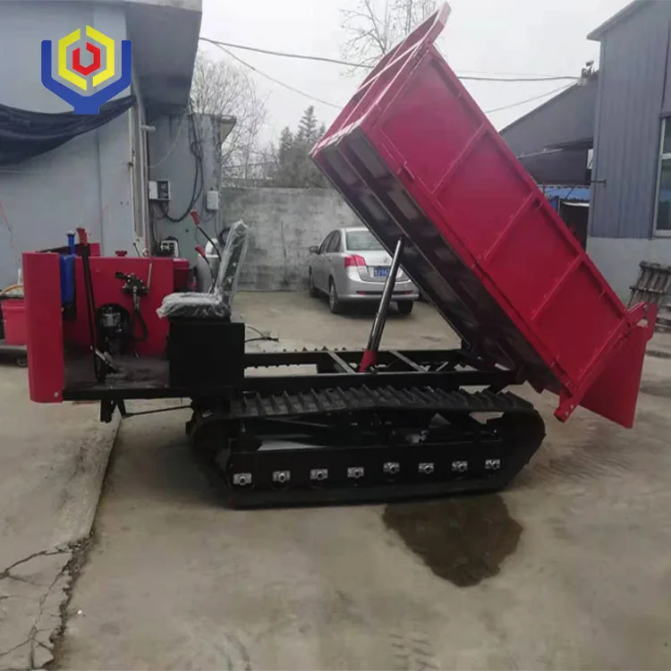 3000kg Loading Capacity Wood Transport Crawler Truck 3ton Small Electric Mini Cargo Dumper Truck