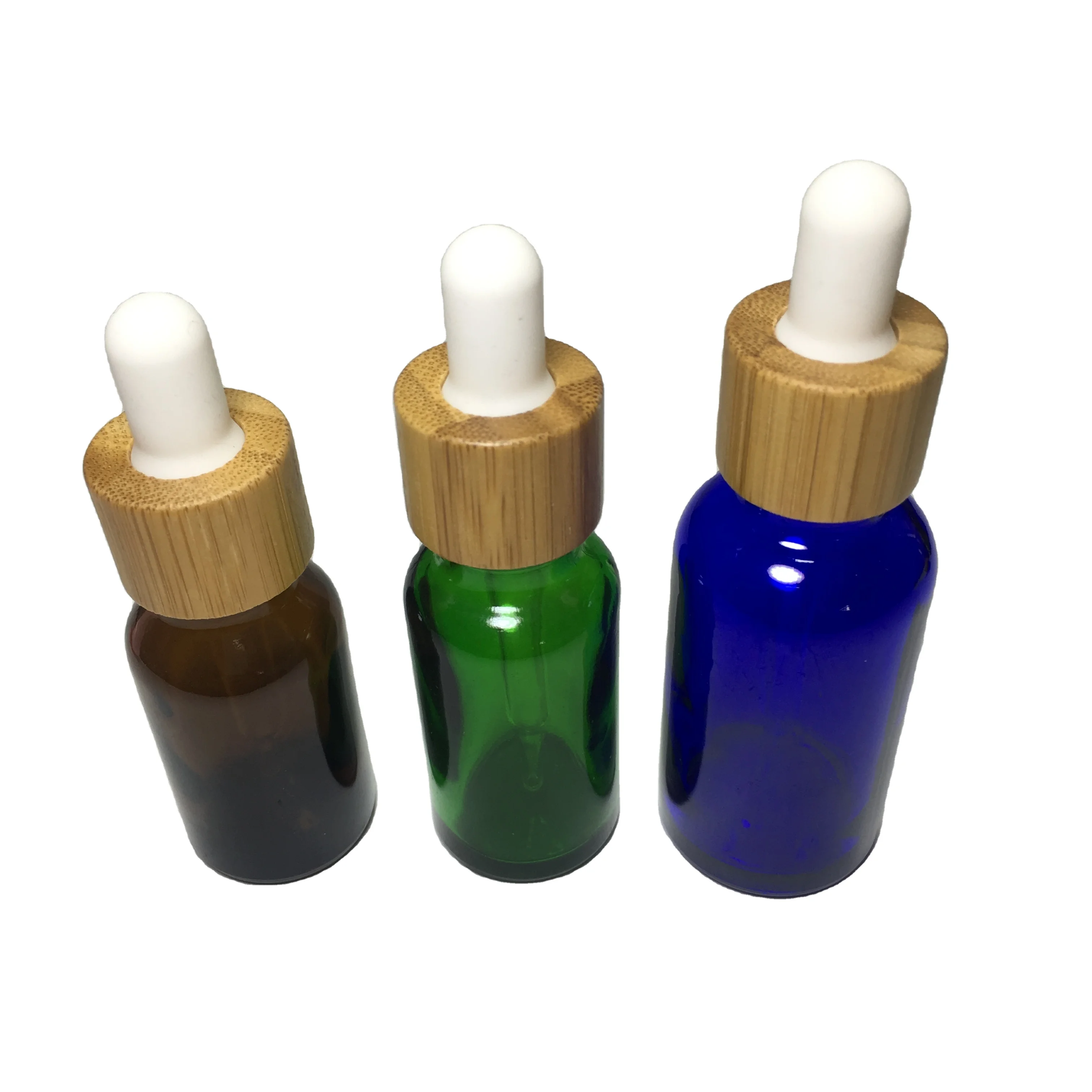 18/410 Bamboo Oil Dropper Lid Cap Glass Bottle with Bamboo Feature Product Genre Lids Bottle Caps & Closures