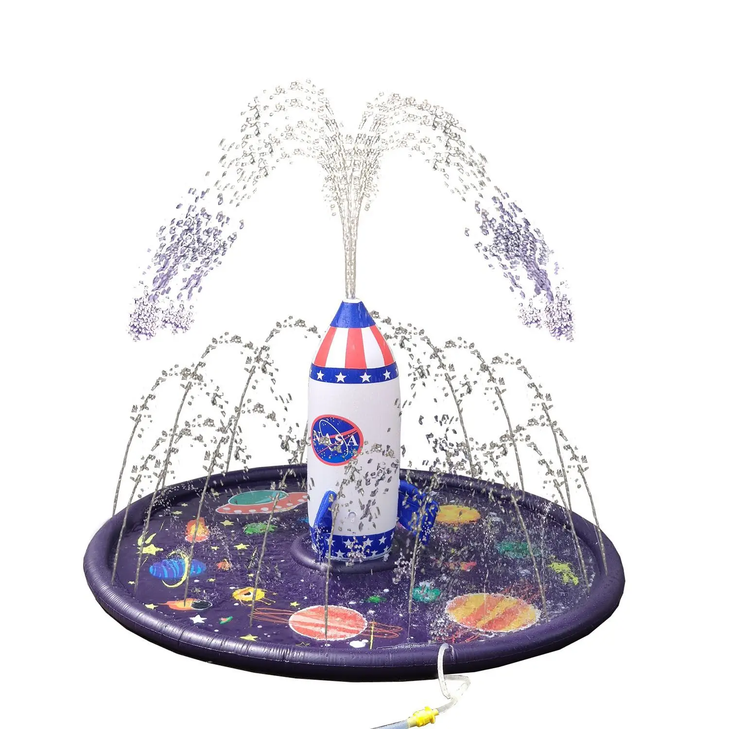 Summer inflatable sprinkler rocket water spray mat toy OUTDOOR PVC water spray mat lawn beach splashing mat for children