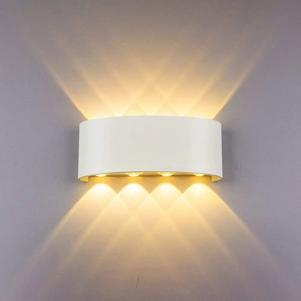 hot LED Wall Light Fixture Outdoor Waterproof RGBW Dimmable Tuya WIFI Smart Control Lamp Exterior Up and Down Light