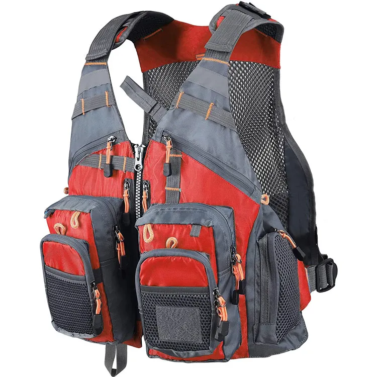 Жилет для рыбалки нахлыстом жилет с несколькими карманами водонепроницаемый кемпинга охоты рюкзак