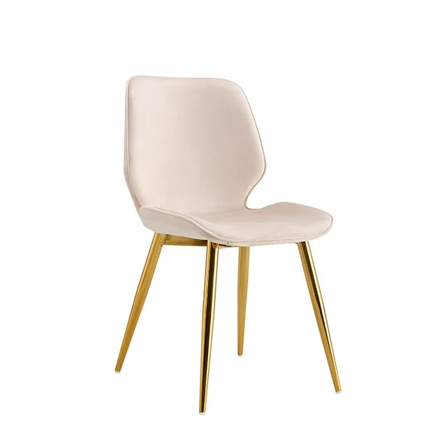 Hot Sale Dining Furniture Modern Velvet High Back Chair Black Dining Chair With Metal Legs