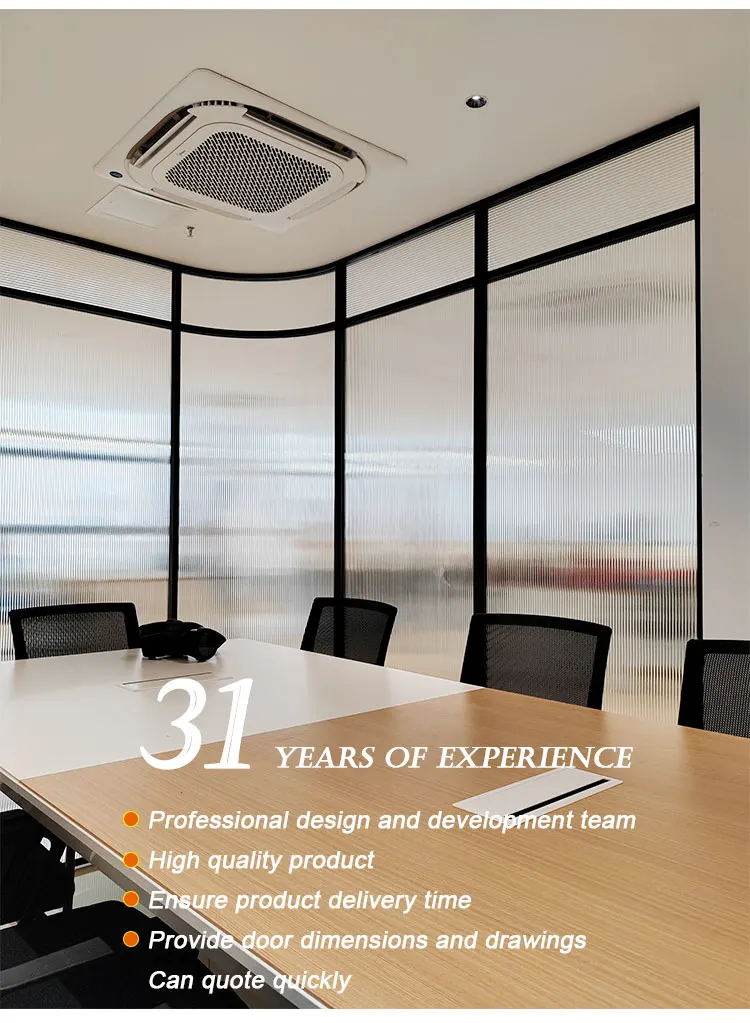 New Modern Customized Room Divider Mobile Office Partition Glass Wall Decorative Room Partitions glass Office Wall Internal Door