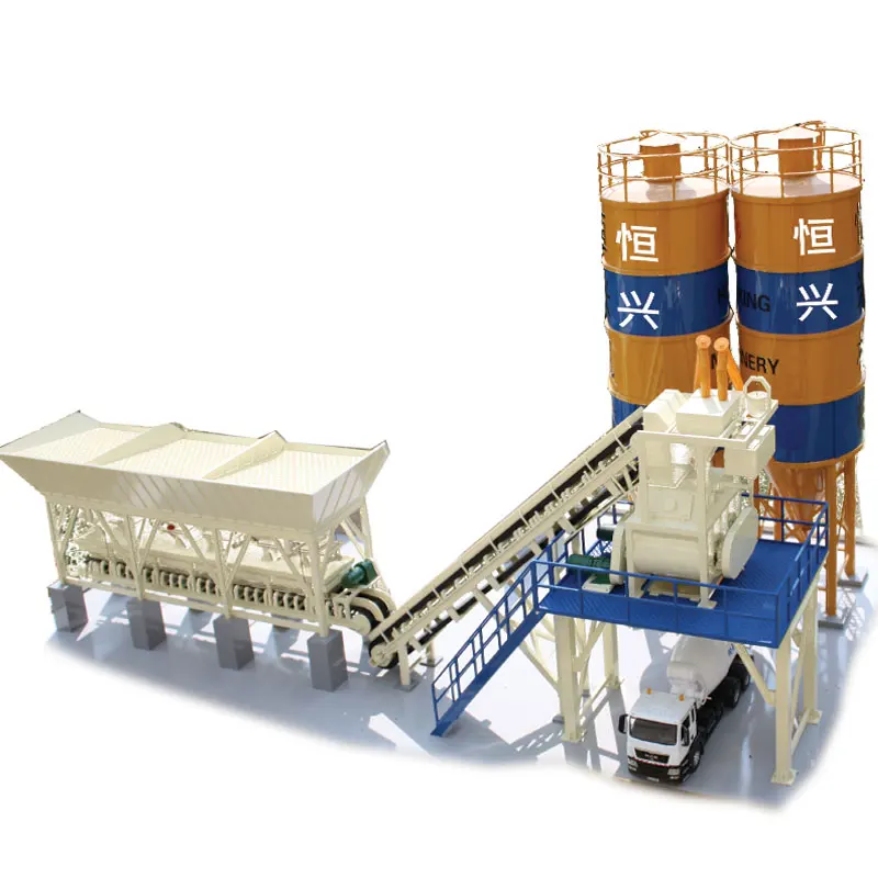 HZS75 Modular Concrete Batching Plant engineer service available concrete batching plant in Philippine, Algeria, Africa