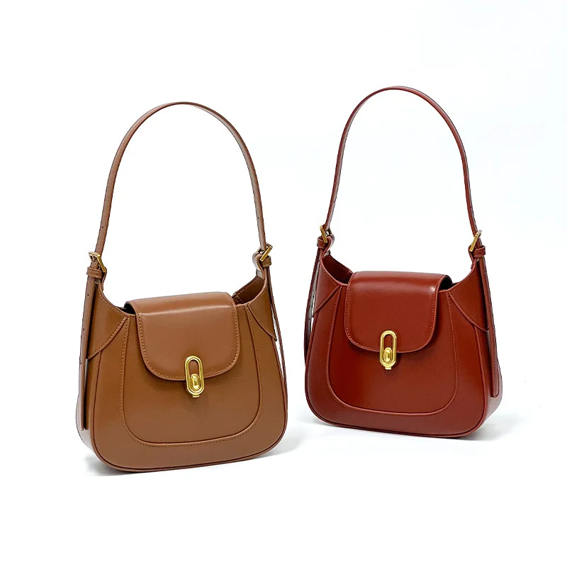 Wholesale Factory Unique Genuine Leather Casual High Quality Girls Red Mini Gift Bag