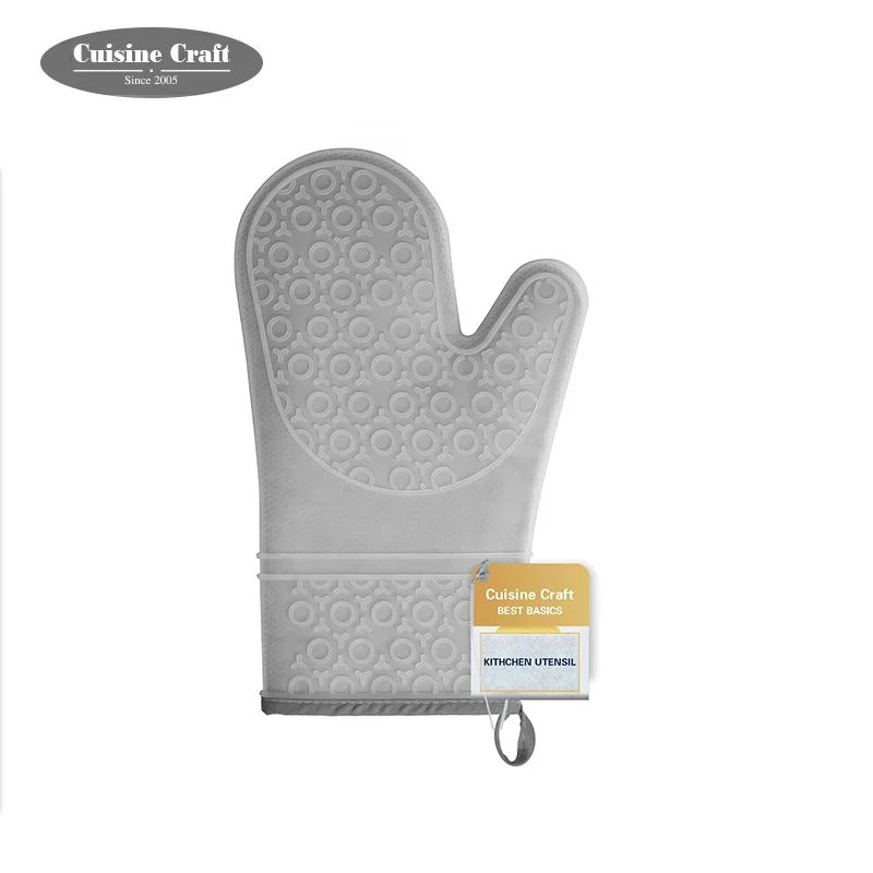 Kitchen heat resistant microware oven mitt silicone oven mitt BBQ baking cooking gloves