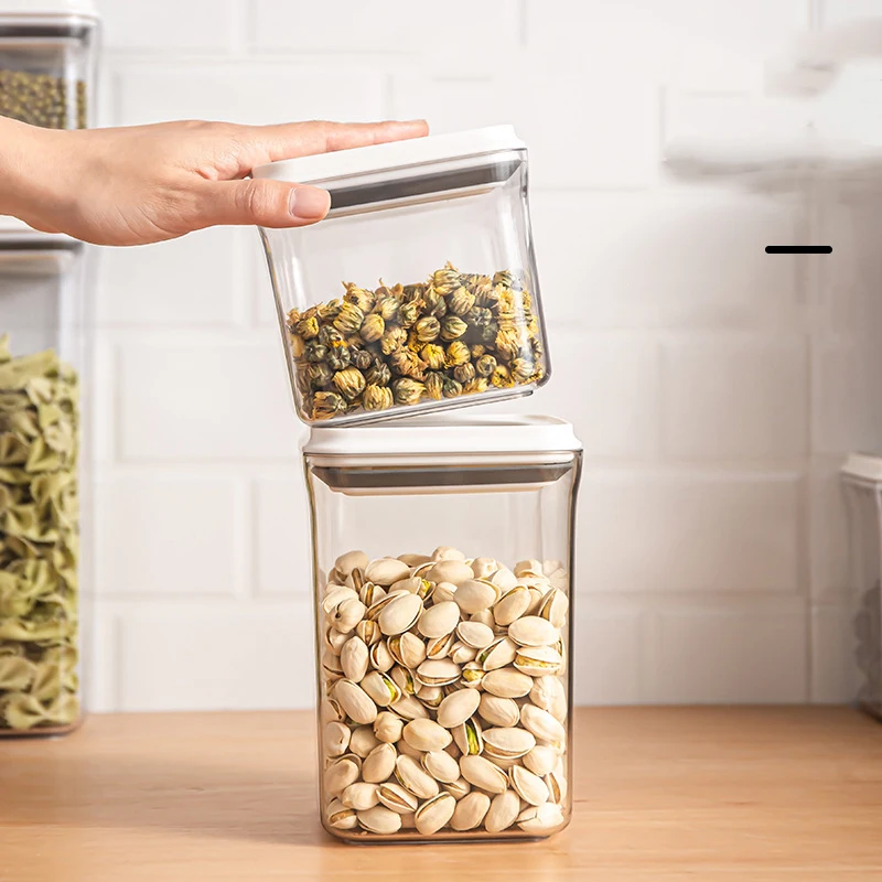 BPA Free Dry Food Plastic Storage Box& Bins Airtight Cereal Food Storage Containers with Rotary Lock Lid