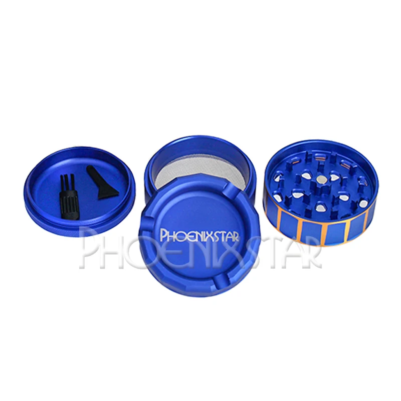 Factory Wholesale 4 parts Smoking Dry Herb Grinder Custom Logo Mix colors Tobacco Grinder Aluminum Alloy Portable Grinder