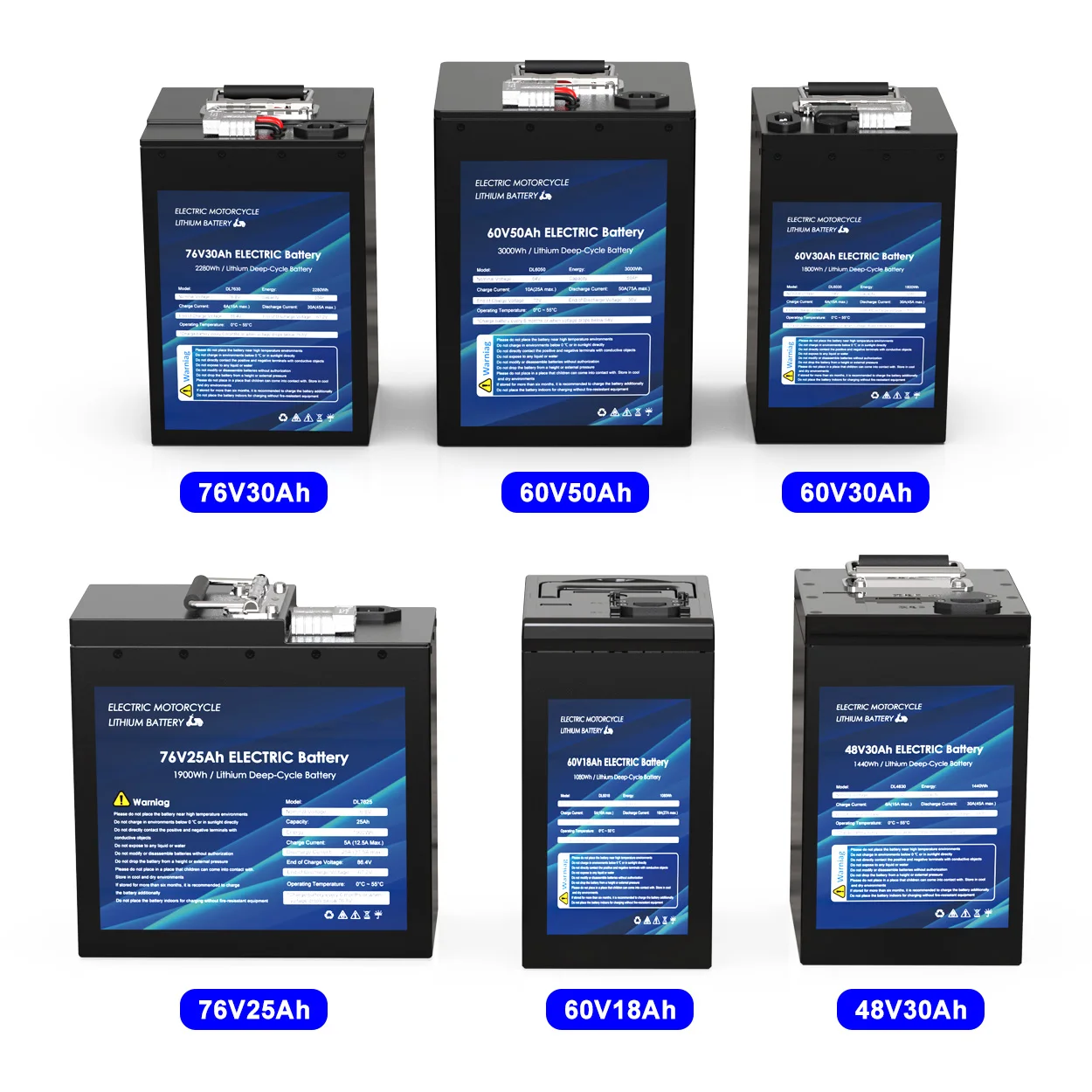 48V 60V 72V 30Ah 40Ah 50Ah 60Ah 70Ah Lifepo4 Electric Scooters Battery 72v Lithium Battery Built In Smart BMS 60V Battery