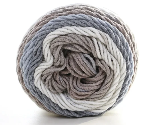 High Quality Cake Yarn Fancy Knitting Yarn Blended Yarn Rainbow