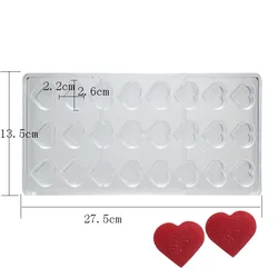 Premium Quality Heart Shape Handmade PC Material Chocolate Molds Candy
