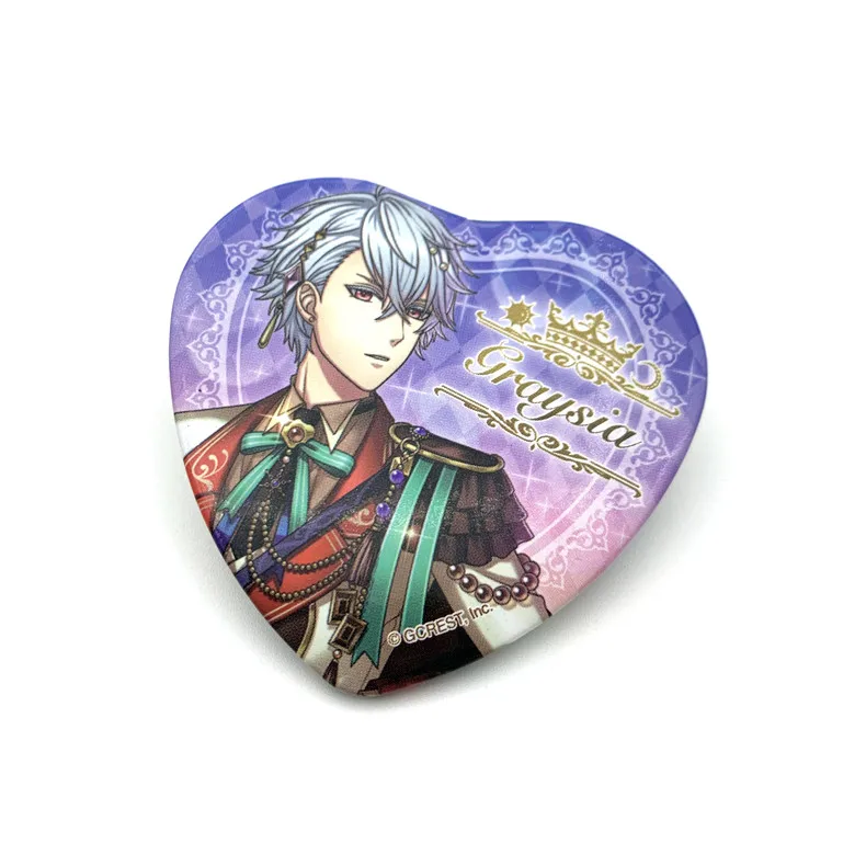 
OEM Birthday Promotional Flashing Oval Shape custom buttons badges pin 
