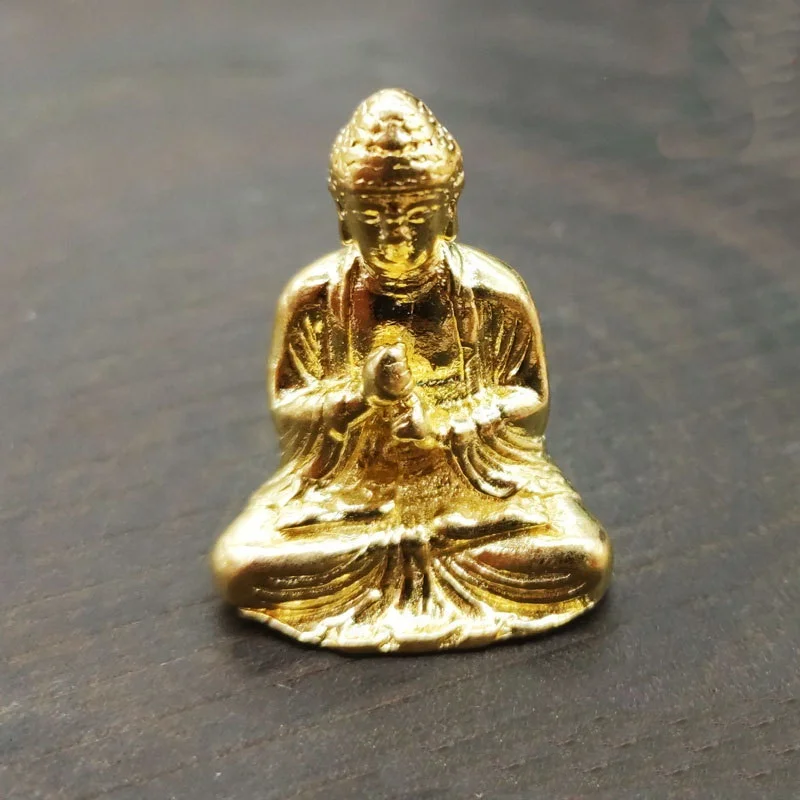 wholesale miniature brass buddha statue sakyamuni buddha car ornament hom decor
