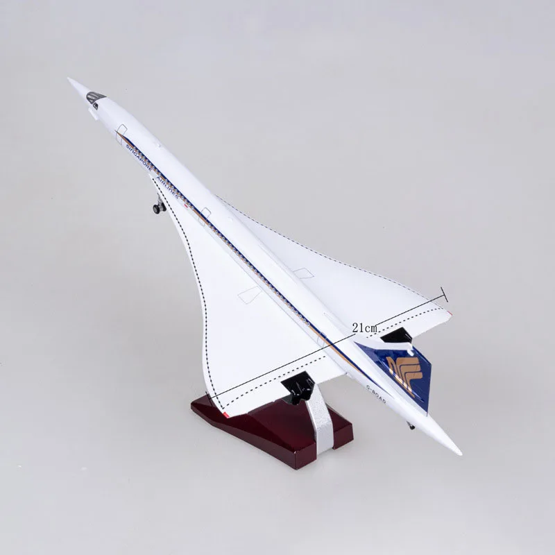 1/125 Scale 50CM Singapore Airlines Concorde British Airways Aircraft Model Civil Aviation Passenger Aircraft Simulation Gift