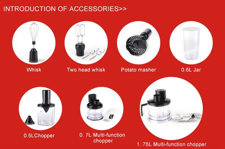 Good Quality Multifunctional Power Heavy Duty Handheld Hand Blender Smoothie Blenders Mixer Portable Blender