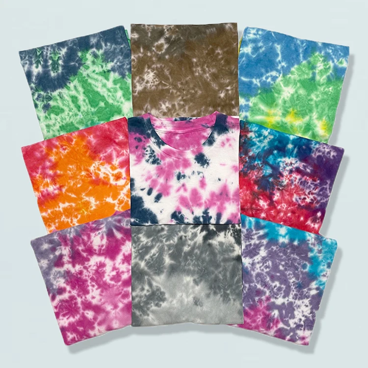 HL factory manufacturer wholesale heavyweight tie dye tee men custom blank organic cotton t-shirt unisex high quality t shirt