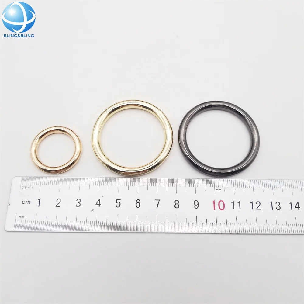 Round Metal bikini rings Gold bikini connector swimwear accessories