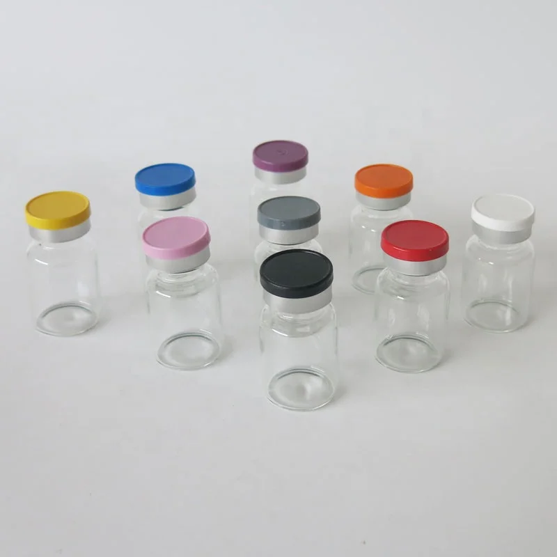 Hot 10ML Clear Injection Vial  Medicine Glass Bottle With Different Color Flip Off Cap Serum Bottle