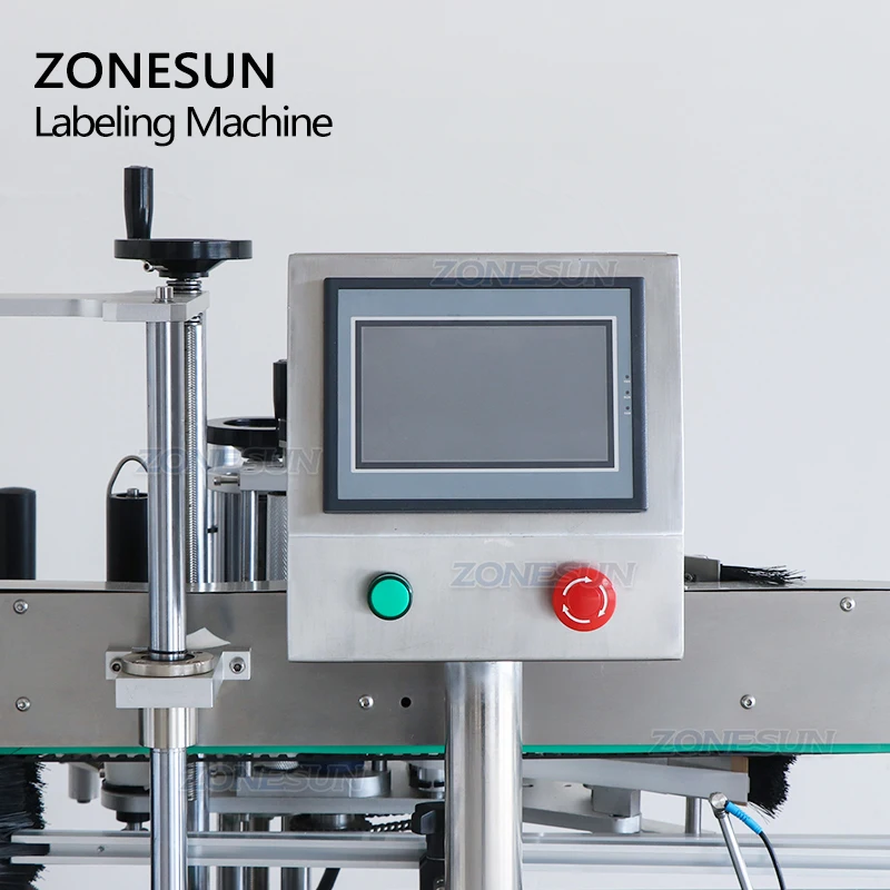 ZONESUN ZS-TB301 двухсторонняя автоматическая вертикальная овальная машина для нанесения этикеток на бутылки с квадратным флаконом спереди и