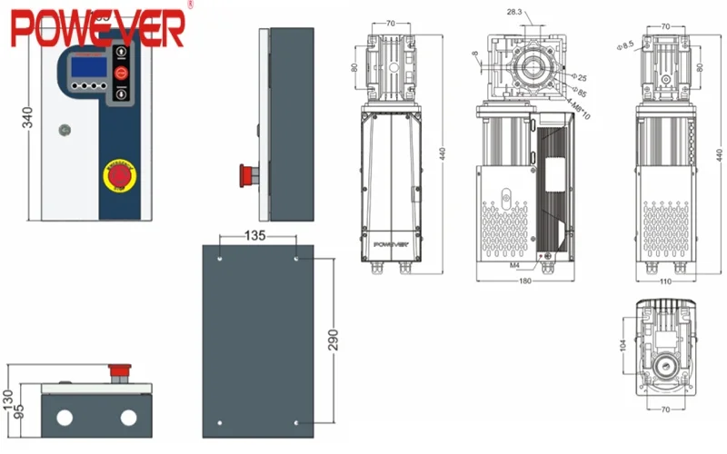 750Вт высокоскоростной бесщеточный серводвигатель постоянного тока: прецизионный привод 2500 об/мин с электромеханическим тормозом для автоматических дверей